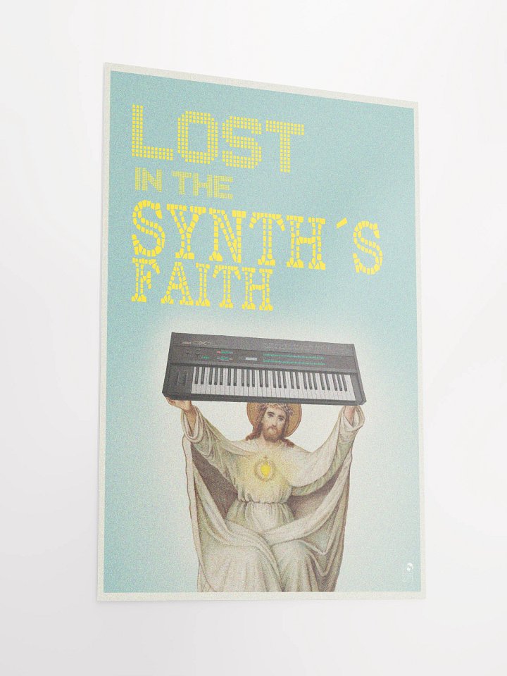 Lost in the Synth´s Faith, (d-x-7 tribute), by Frank Fonik, Techno EDM Matte Paper Poster product image (2)
