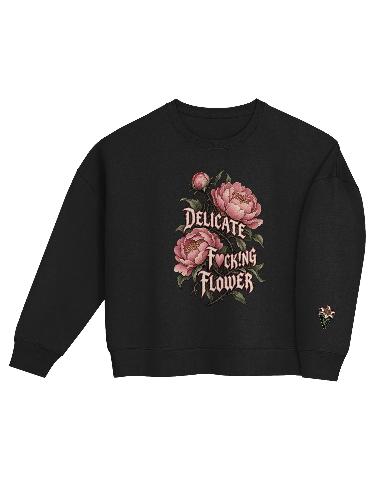 Delicate Fuck!ng Flower Organic Crew Sweatshirt product image (4)