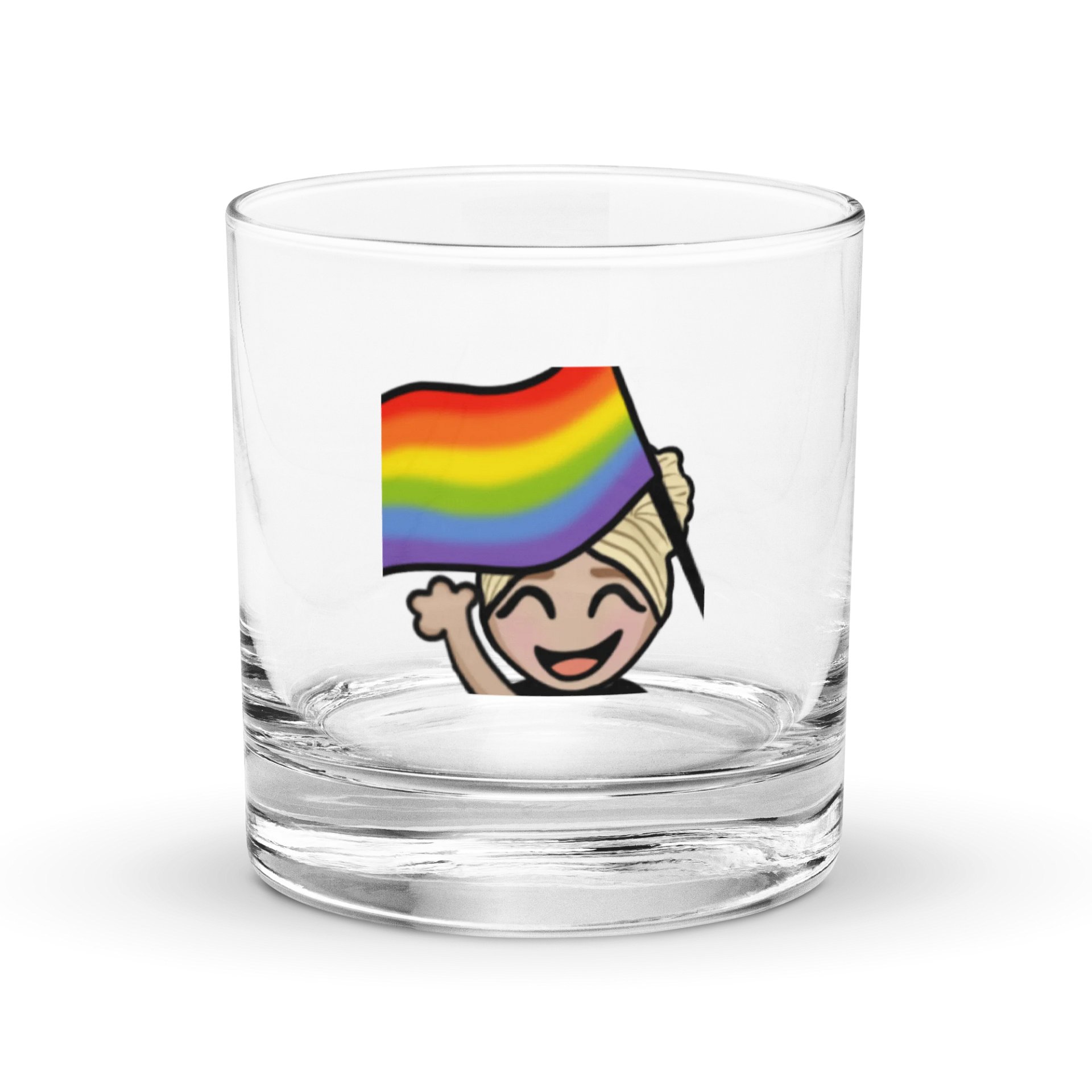 Pride Flag Rocks Glass product image (1)