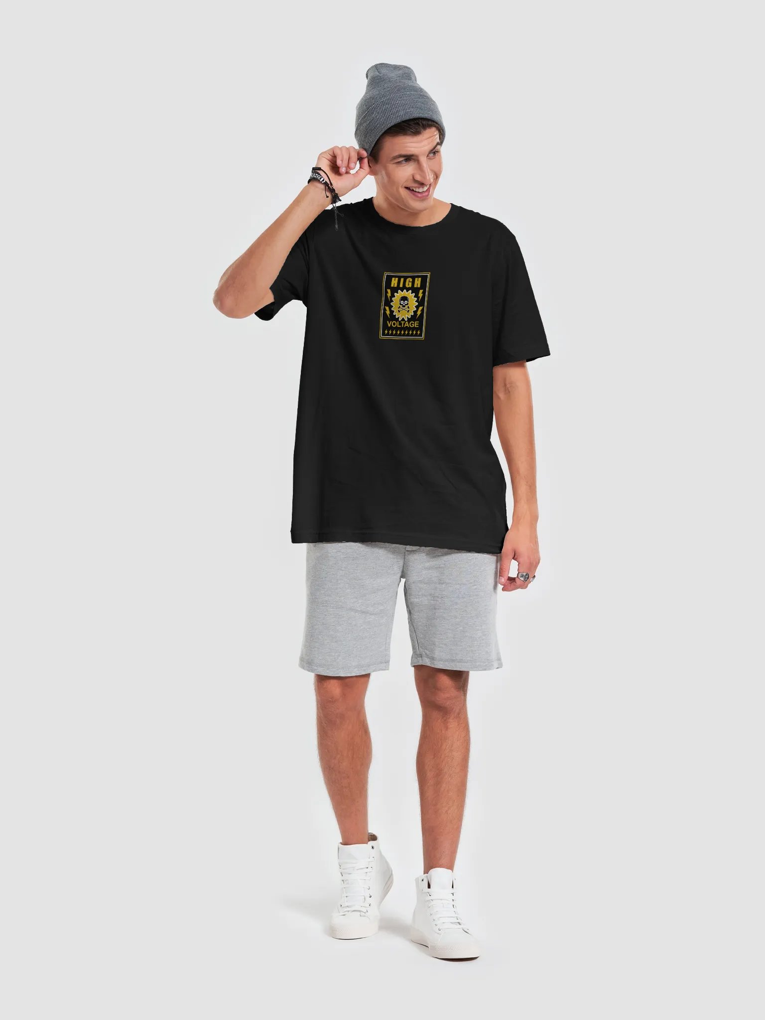 Electrifying High Voltage Skull T-Shirt product image (65)