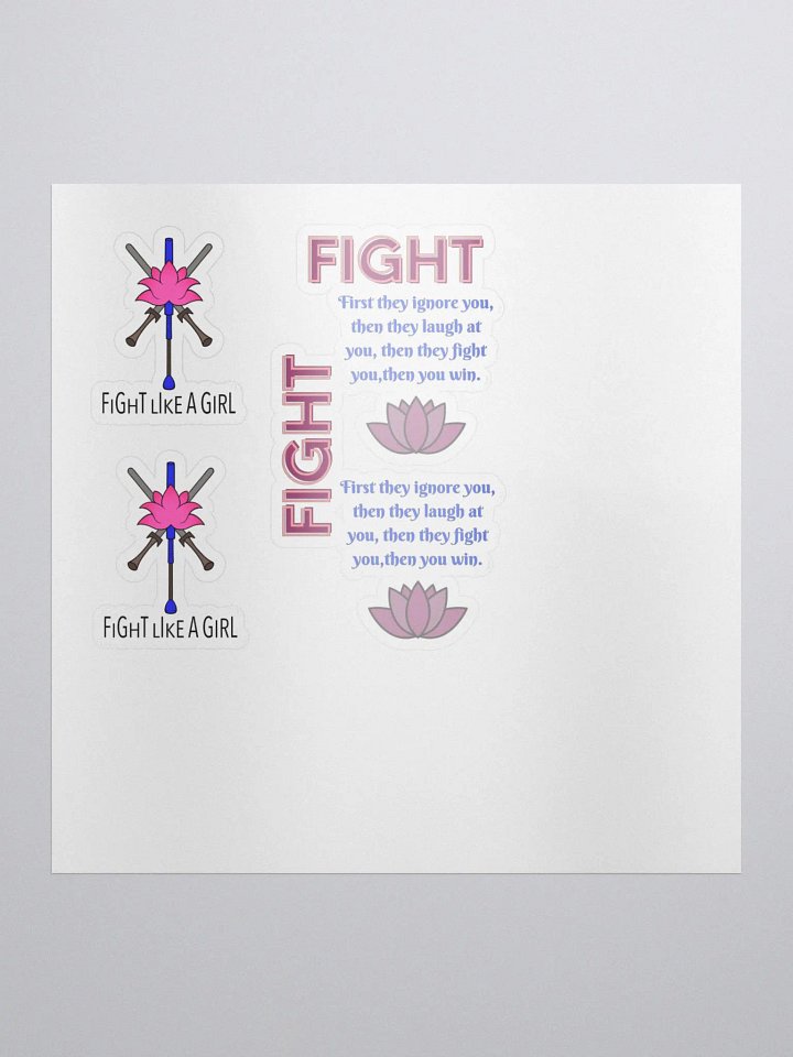 Fight Like A Girl Stickers product image (1)
