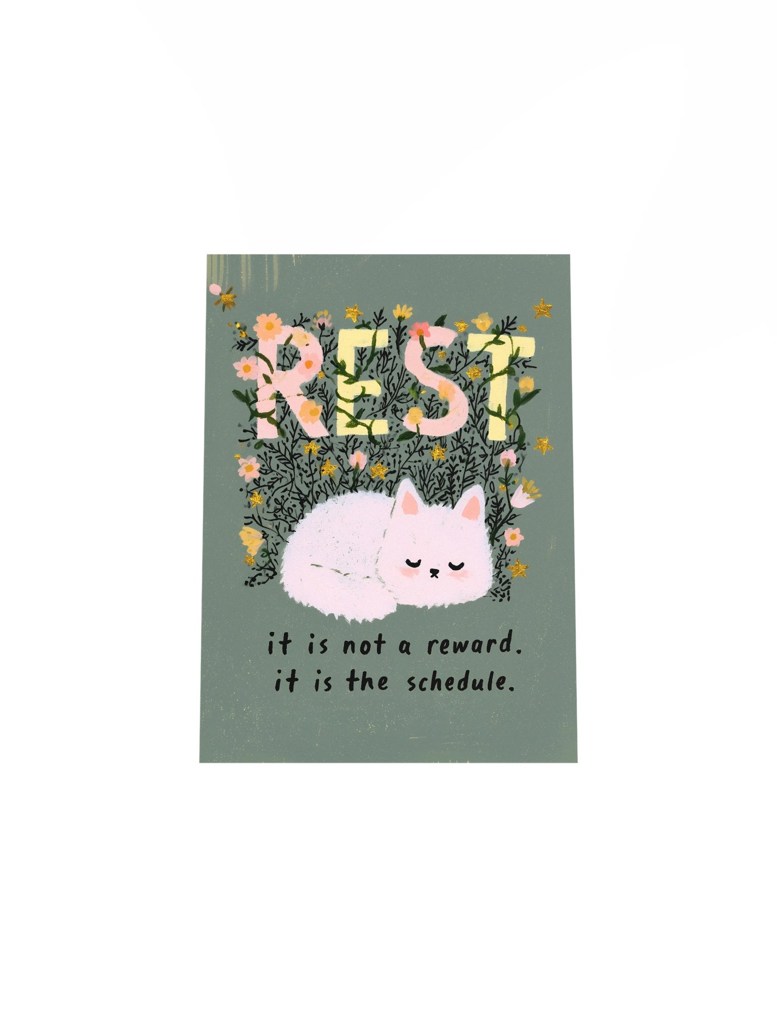 REST Floral Cat Poster product image (29)