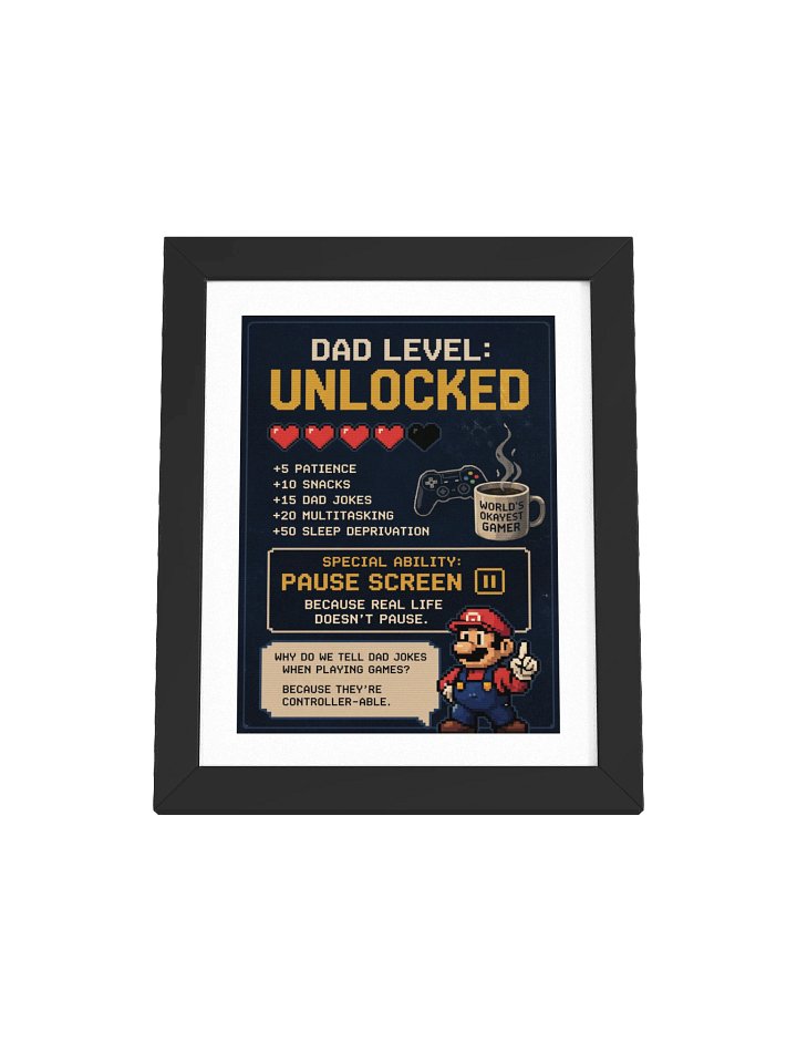 8" x 10" Dad Level: Unlocked Wall Art product image (1)