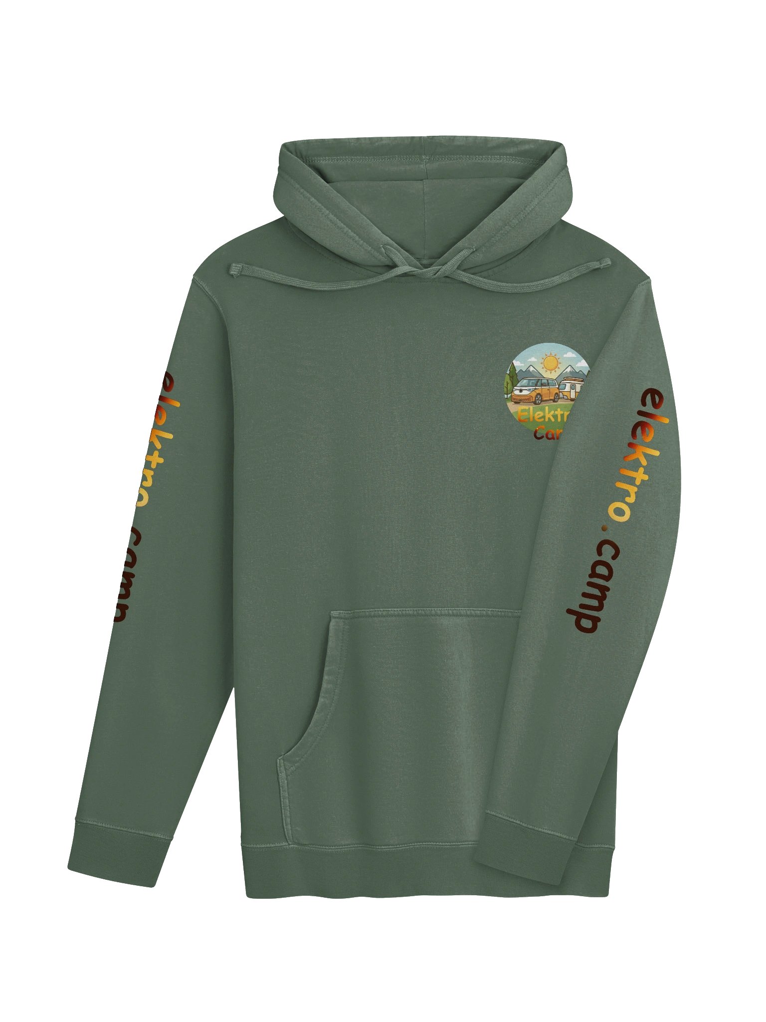 Independent Trading Co. Pigment Dyed Hoodie Elektro Camping product image (4)