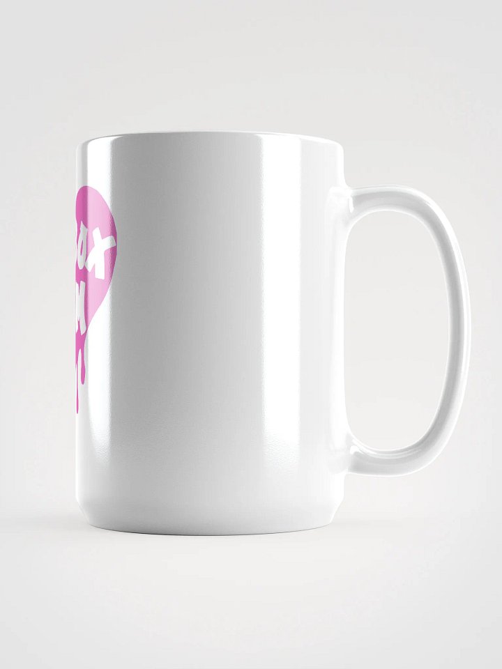 HOT BOX FAM TRANSPARENT BUBBLE GUM PINK LOGO COFFEE MUG product image (1)