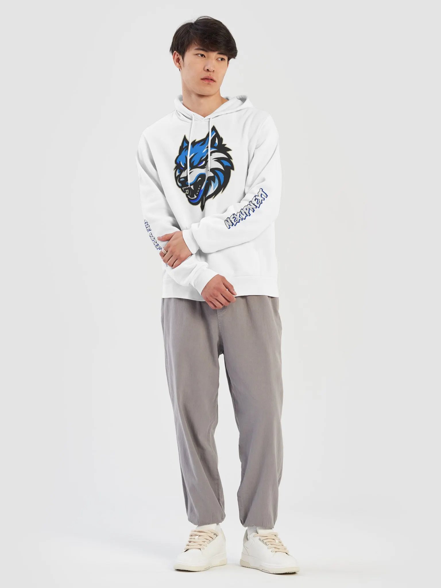 Wolf Pack Hoodie White product image (7)