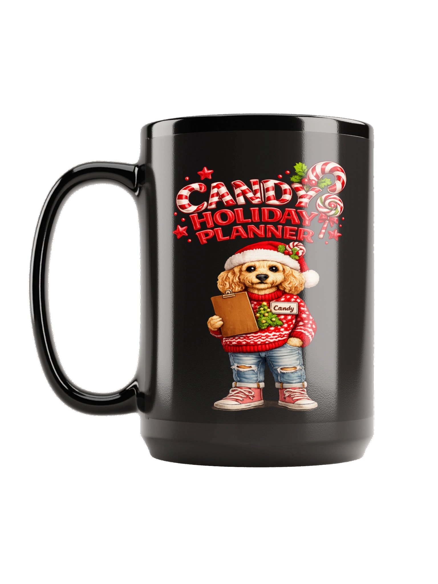 Candy Holiday Planner Black Mug product image (1)