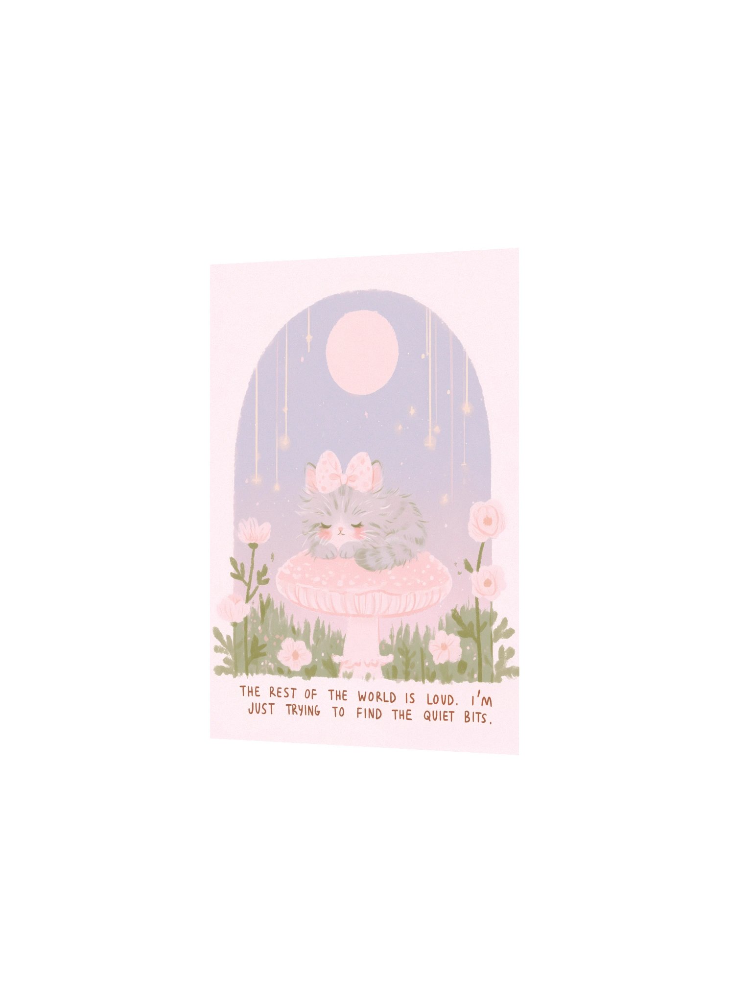 Quiet Bits Cat Moon Poster product image (11)