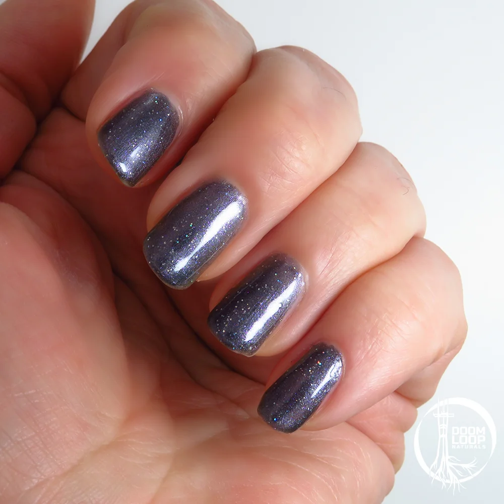 DARK MATTER - Blue Black Glitter Nail Polish product image (6)