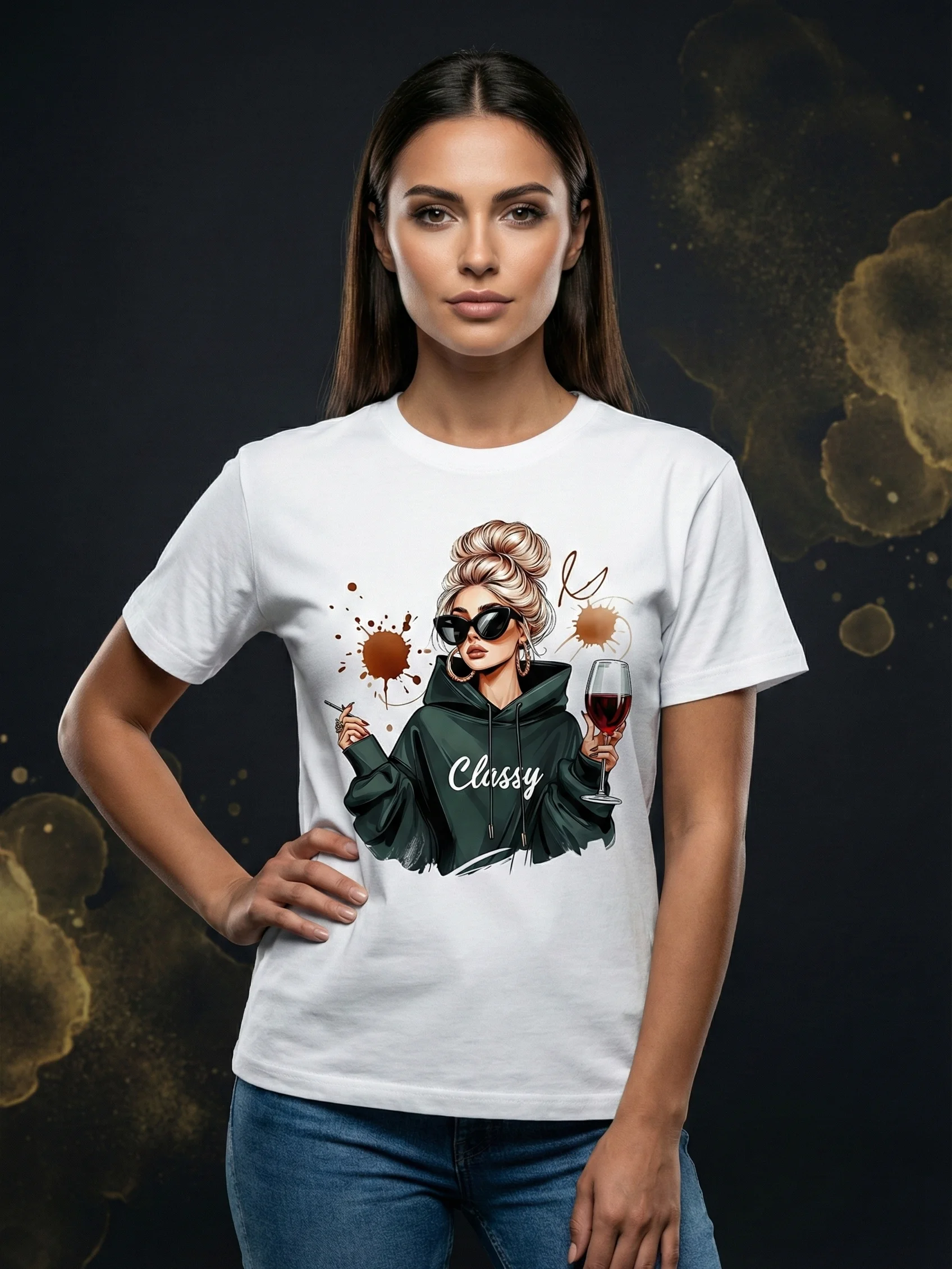Classy Mood – Women’s Premium Graphic T-Shirt product image (1)