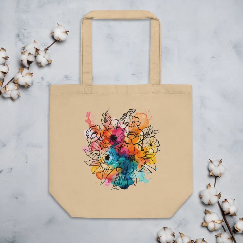 Vibrant Floral Splendor Eco Tote Bag product image (5)