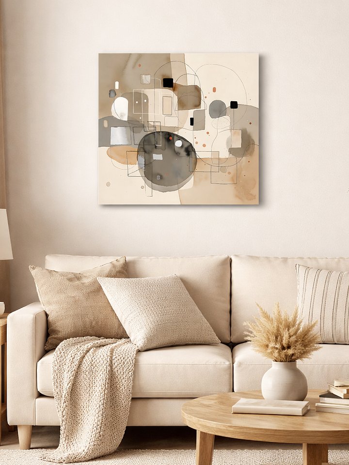 "Calm Corners" Beige Connector Canvas Art product image (1)