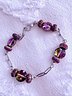 MFD-00273 | 7.5" Amethyst-Esque Bracelet | Wire Wrapped Links | by Monique Faella Designs™