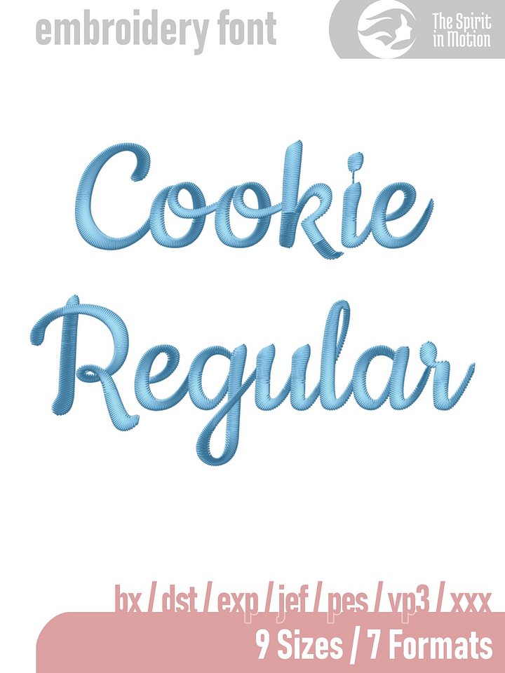 Cookie Regular Script Embroidery Font product image (1)