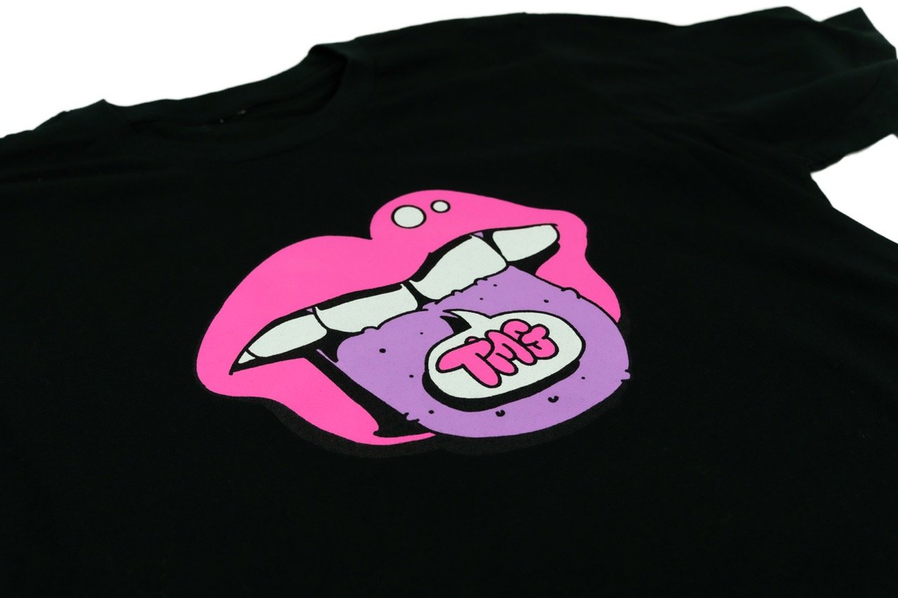 TMG Tongue Black Crop Top product image (2)