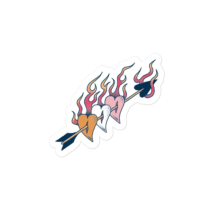 Lesbian Pride Hearts Decal product image (1)
