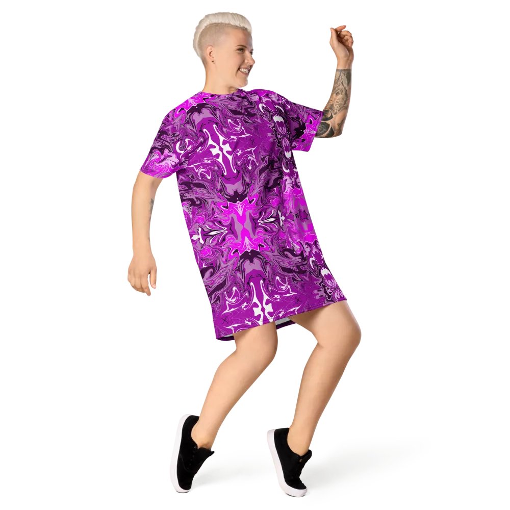 Pink Swirl T-Shirt Dress product image (9)