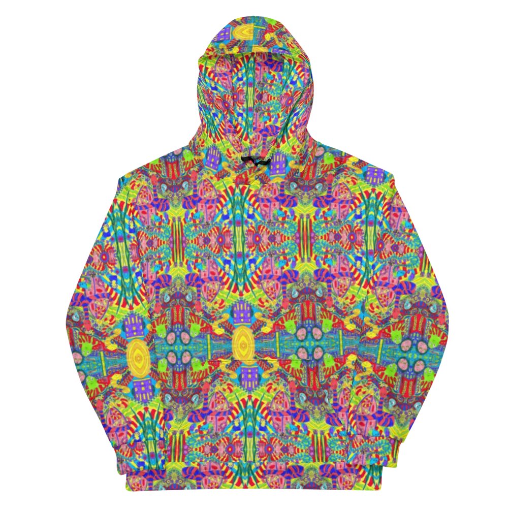 Abstract Doodle Creatures Unisex All Over Print Hoodie product image (11)