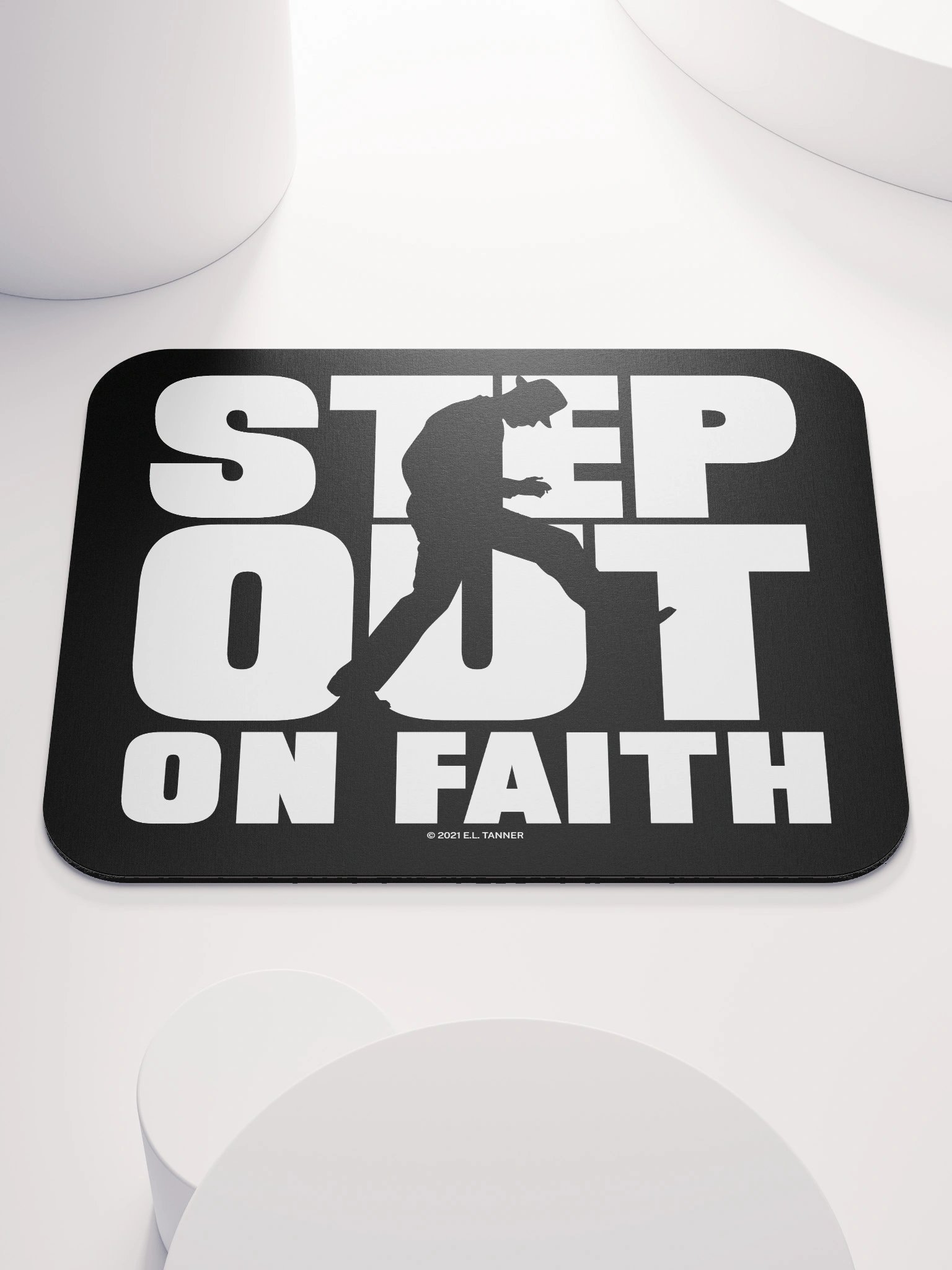 Step Out on Faith, Wht Mouse Pad product image (1)