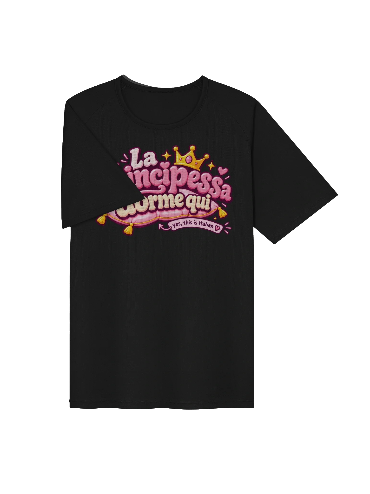 La Principessa Dorme Qui Jersey, Black, view 3