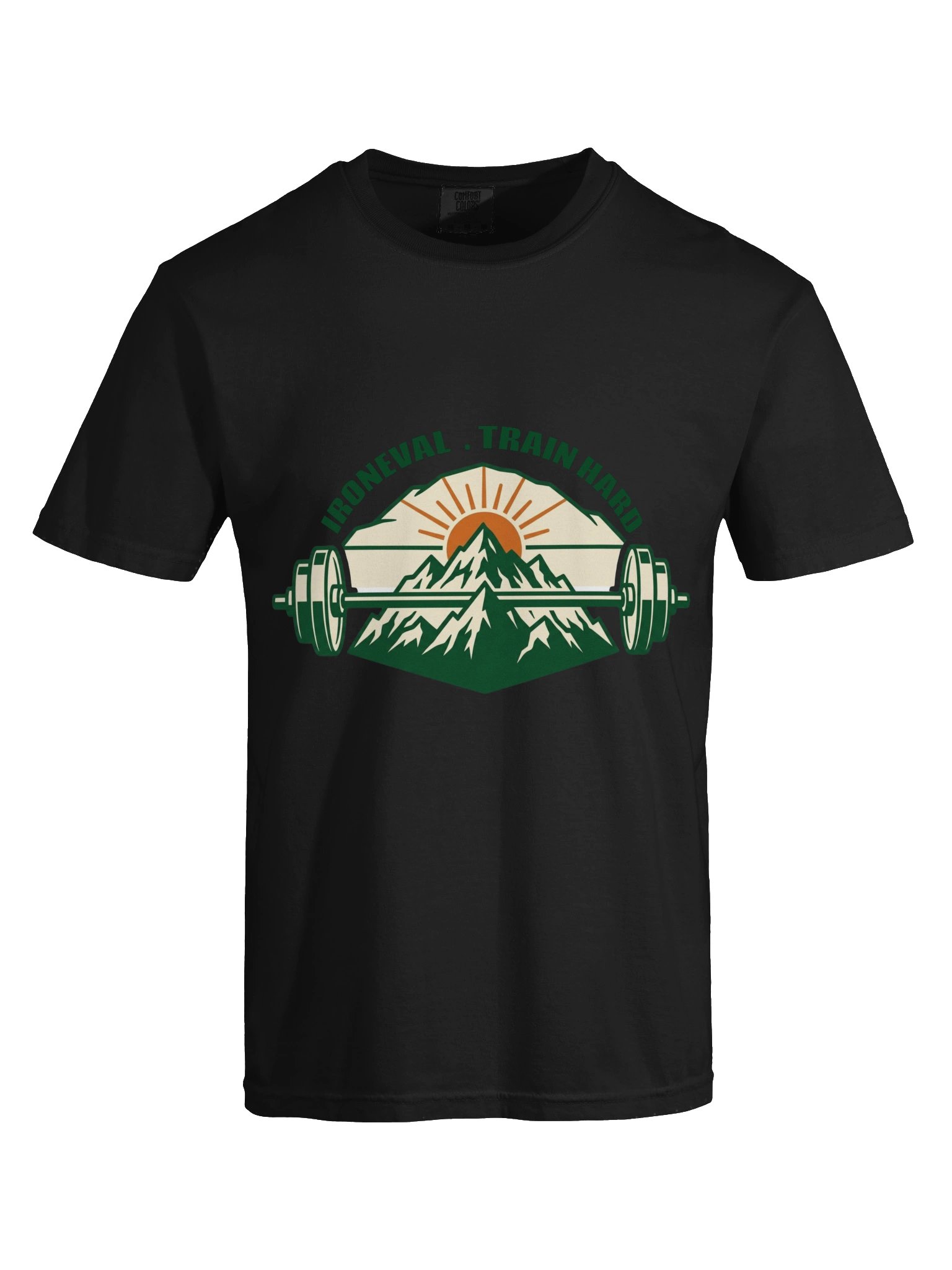 IronEval Train Hard Mountain Barbell Gym T-Shirt for Lifters product image (10)