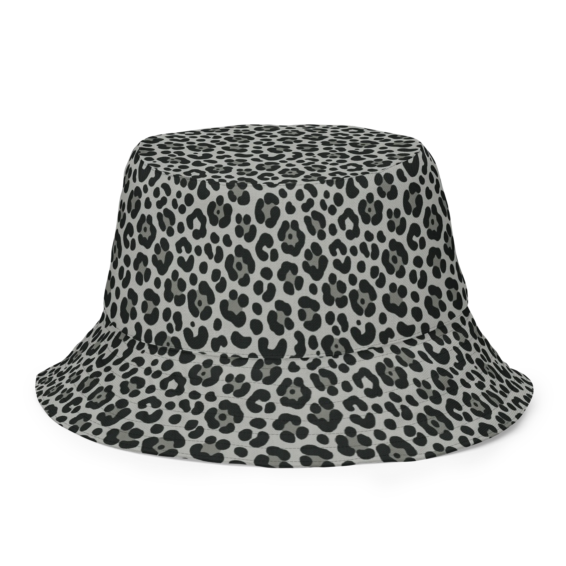 Bold Snow Leopard Print Reversible Bucket Hat product image (2)