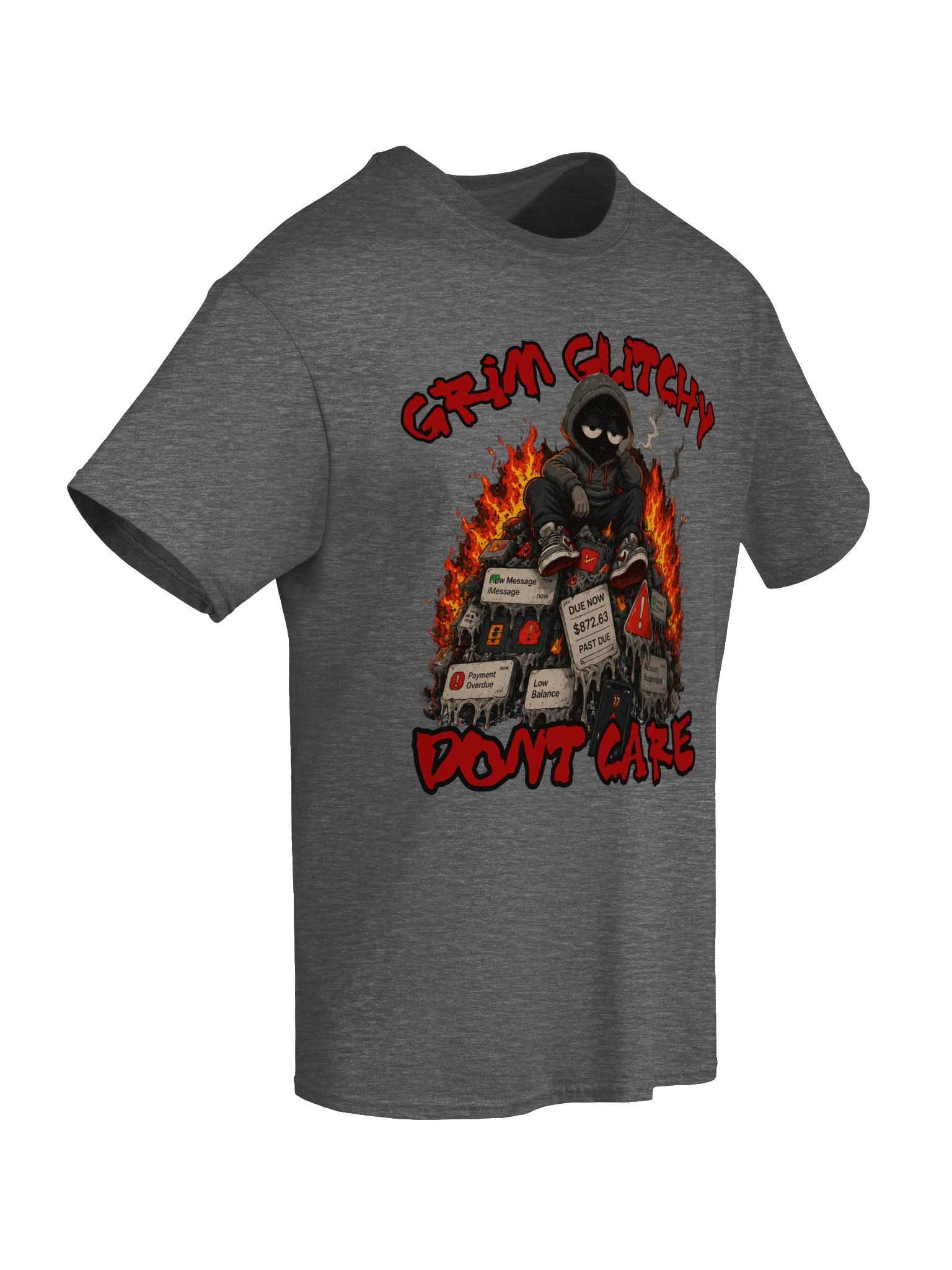 Glitchy Dont Care Graphic Tee product image (16)