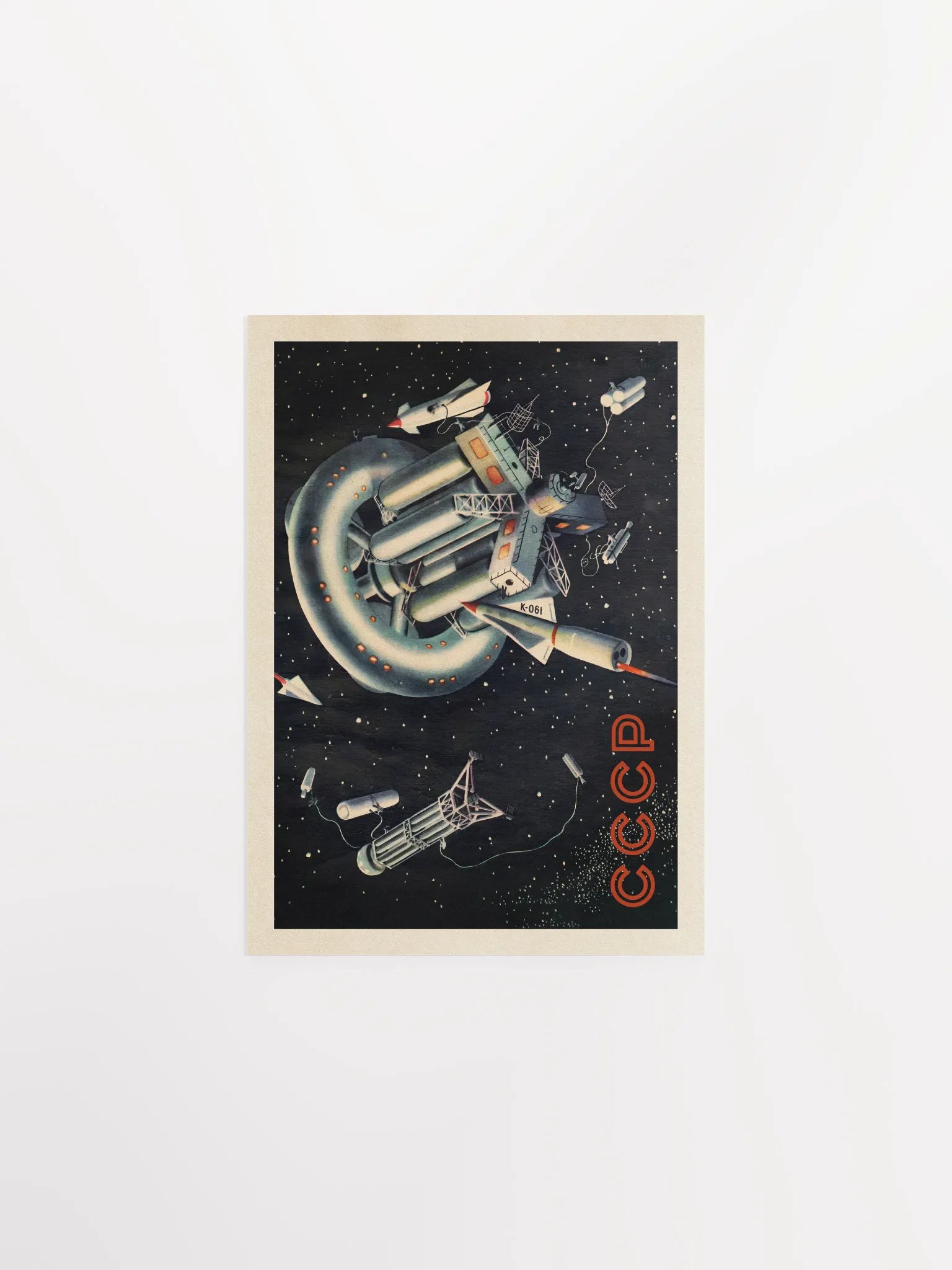 Soviet space, USSR 1969 — Soviet vintage space art poster, soviet retro poster product image (6)