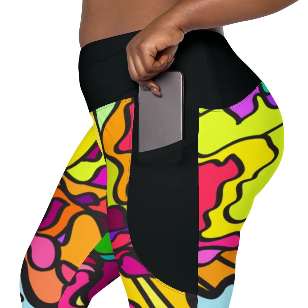 Vibrant Harmony All-Over Leggings - Wave at Sunset product image (8)
