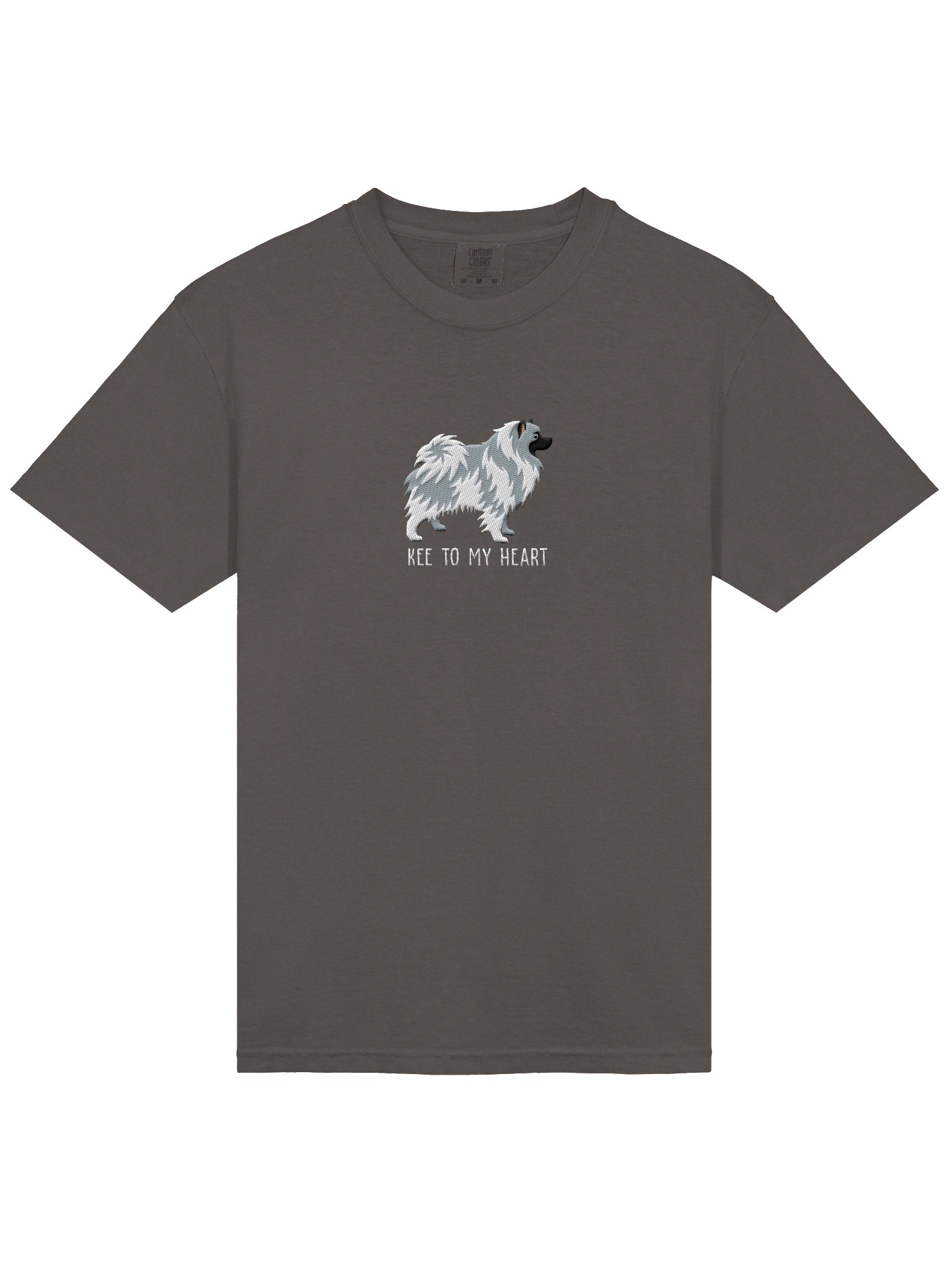 Kee to My Heart T-Shirt(Embroidered) of a Keeshond(Blue) product image (6)