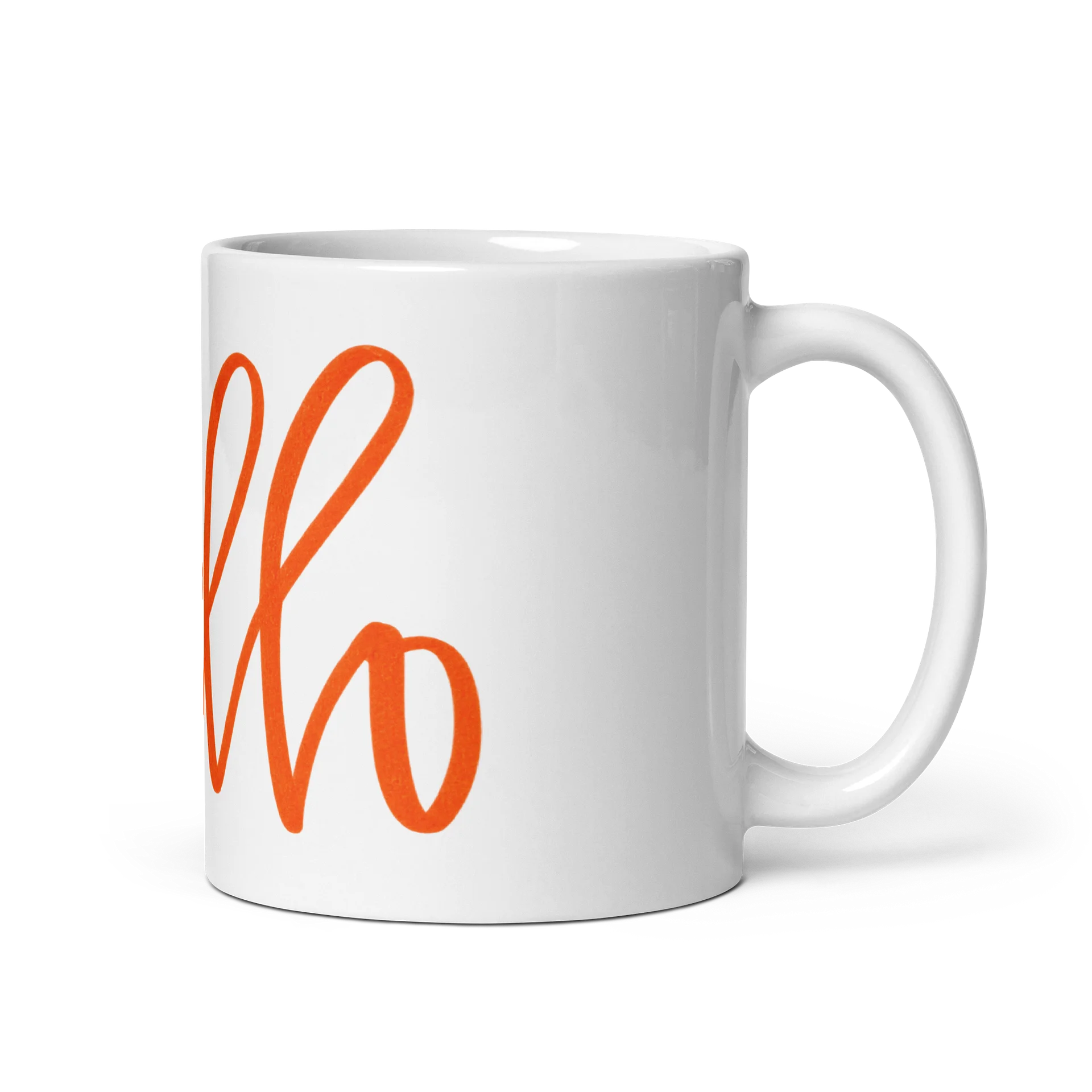 AK’s Hello! — Bright Orange on White - Mug product image (1)