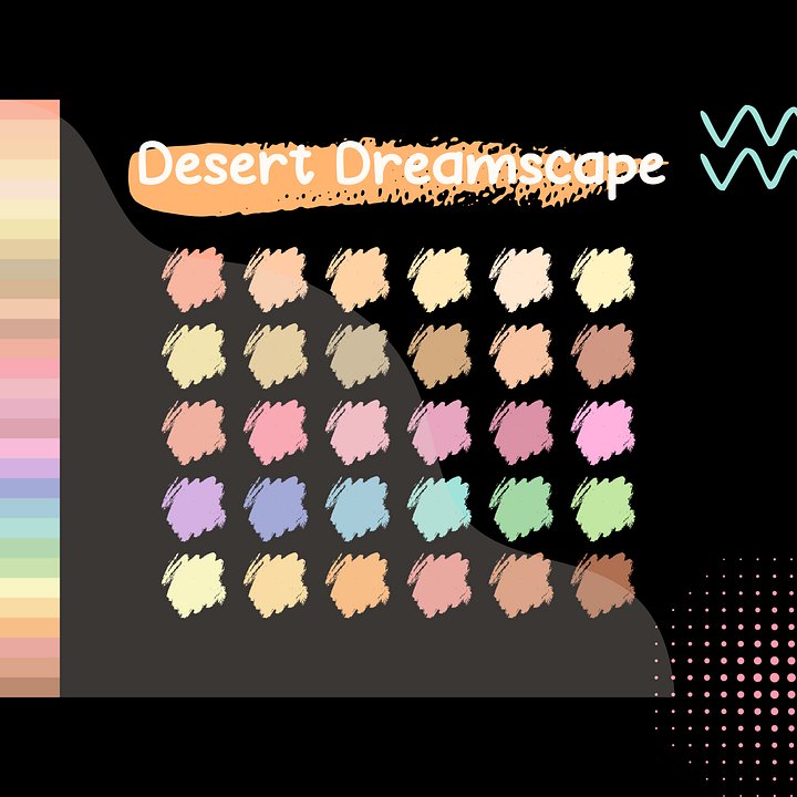 Desert Dreamscape Procreate Color Palette with HEX Codes ★ DIGITAL ★ product image (2)