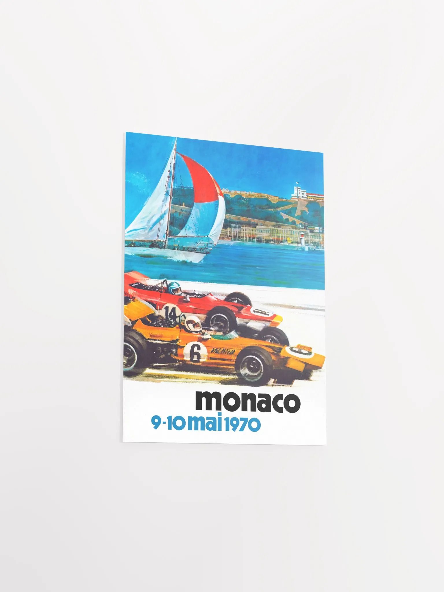Monaco Vintage F1 Grand Prix, 1970 poster — Vintage Formula 1 poster, Monaco Grand Prix poster, retro travel poster, retro travel art product image (9)