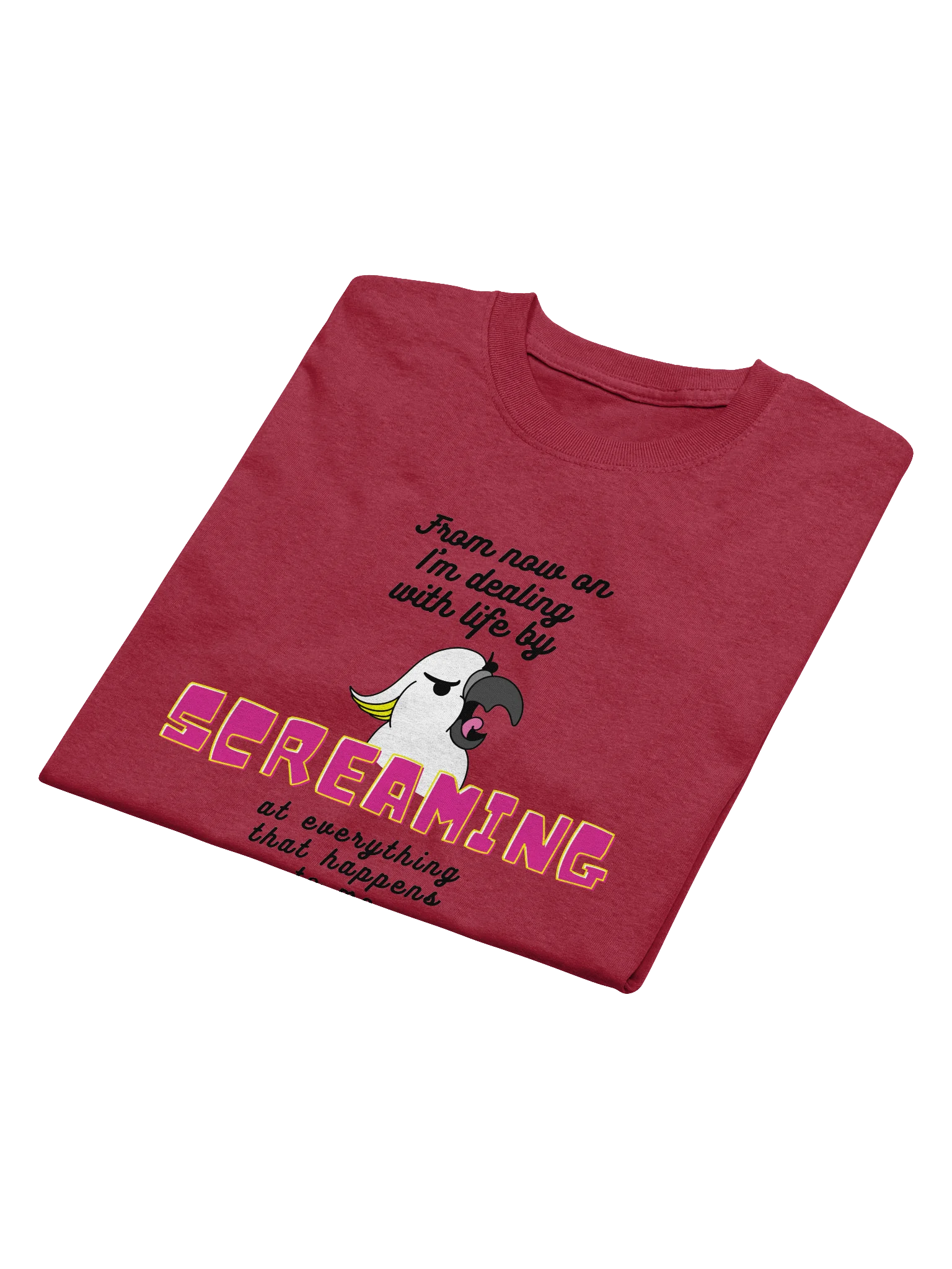 Screaming Cockatoo With Text Classic T-shirt Multicolor product image (8)