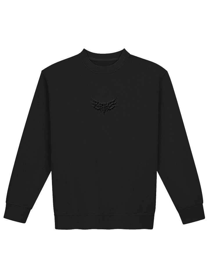 Black on Black embroidered heavy crewneck product image (1)