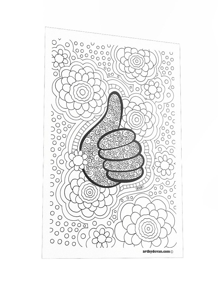 Color Your Own Art: Thumbs Up product image (2)