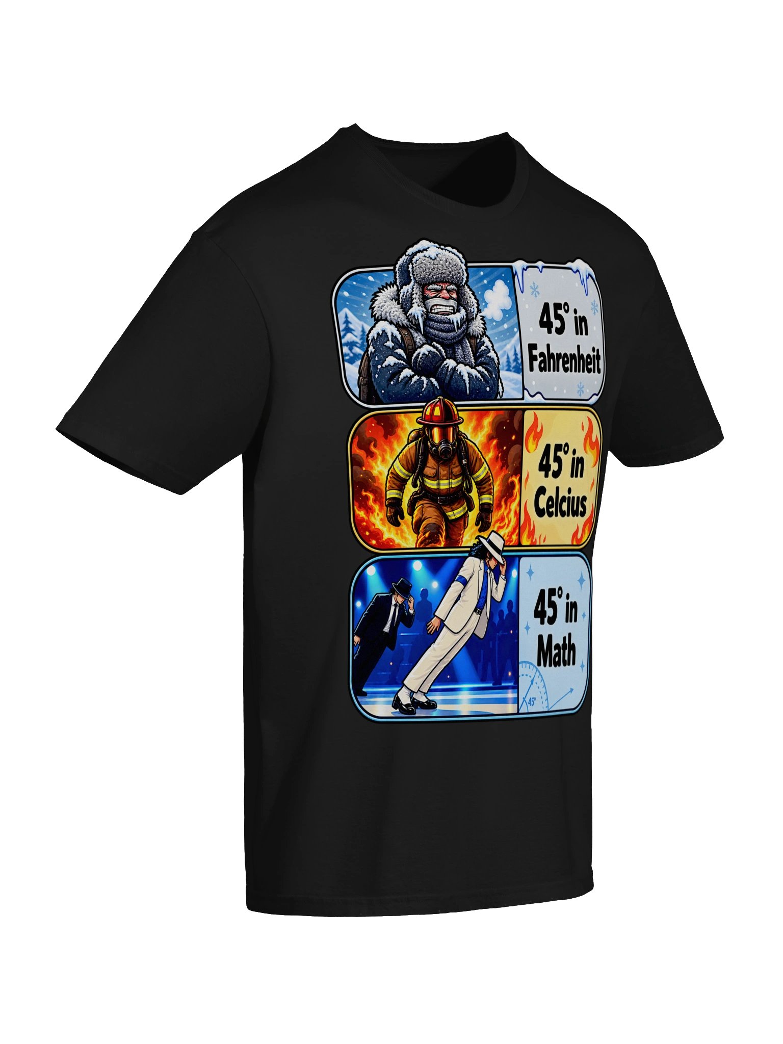 45 Degrees – Fahrenheit, Celsius & Math Funny Science T-Shirt product image (6)