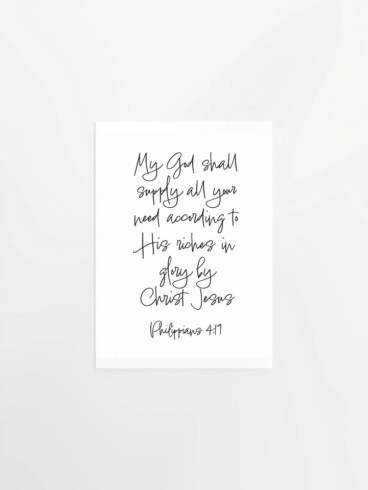 According to His Riches in Glory - Print product image (1)