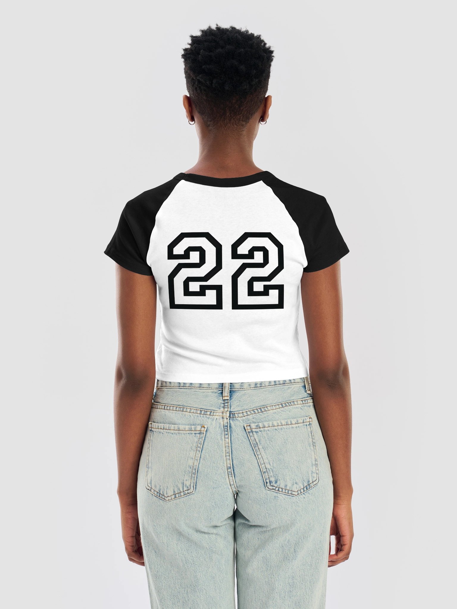 Bold Black Beautiful Varsity Baby Tee product image (2)