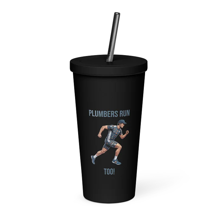 Plumber Athlete Tumbler with Straw | Mens Running Edition product image (1)