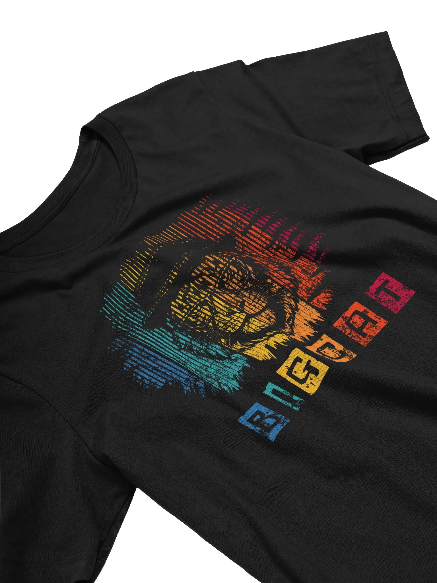 Big Cat Retro Style Graphic Tee – Best Father's Day Gift - Cool Lion with Hat & Glasses product image (3)
