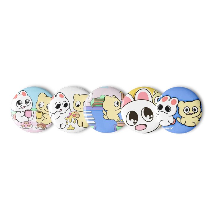 Chubby & Tom tin badge collection product image (2)
