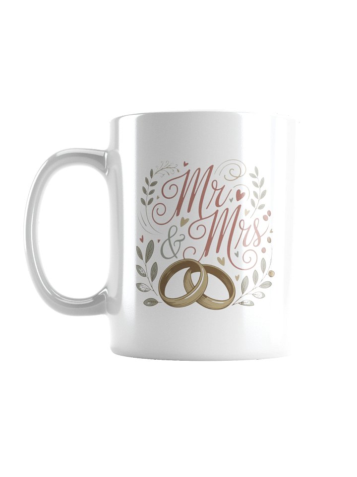 Rustic Mr & Mrs With Wedding Rings Coffee Mug product image (2)