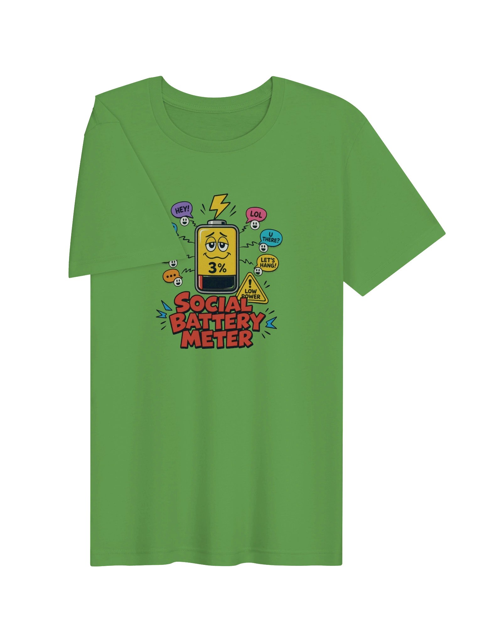 UnspokenMinds: Social Battery Meter Tee product image (3)