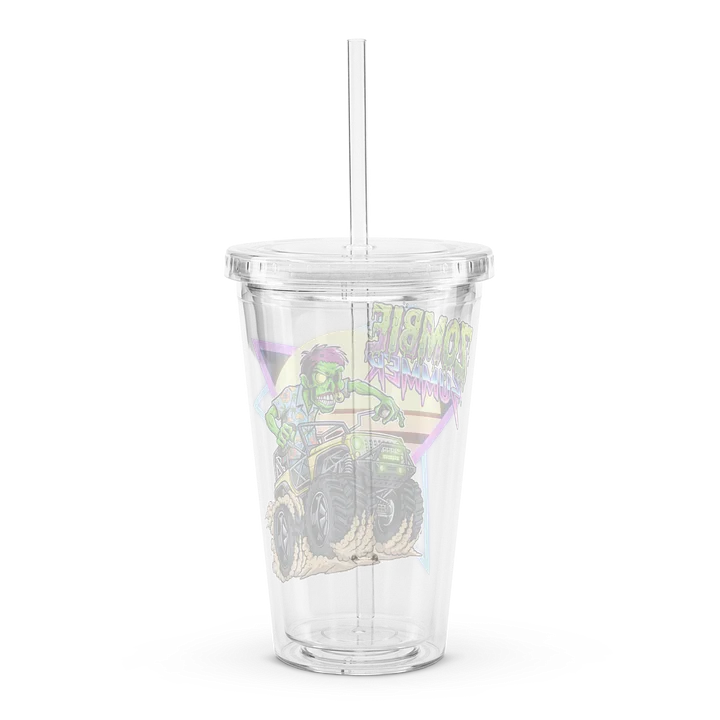 Double Wall Clear Plastic Tumbler (16 oz) : ZOMBIE SUMMER product image (2)