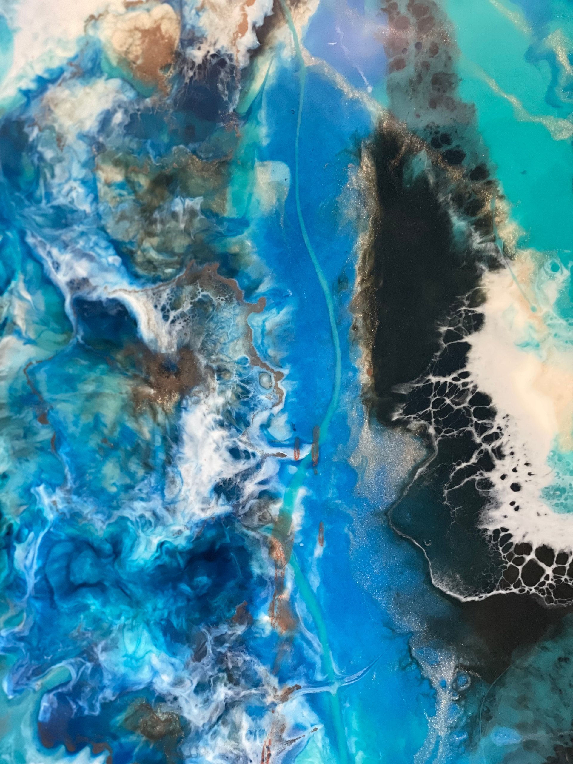 Earth's Ocean Inspired | Wall Art | Wall Decor | Resin-Wood product image (2)
