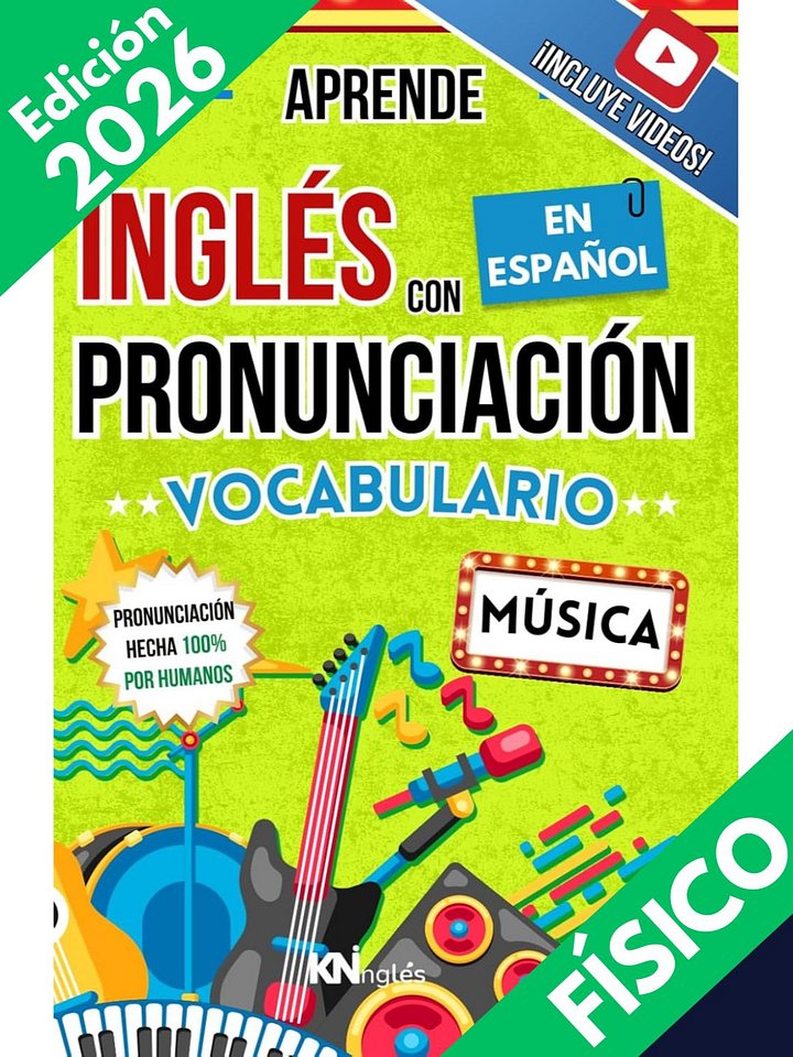 Música / libro para aprender inglés con pronunicación / Vocabulario artistas musicales product image (1)