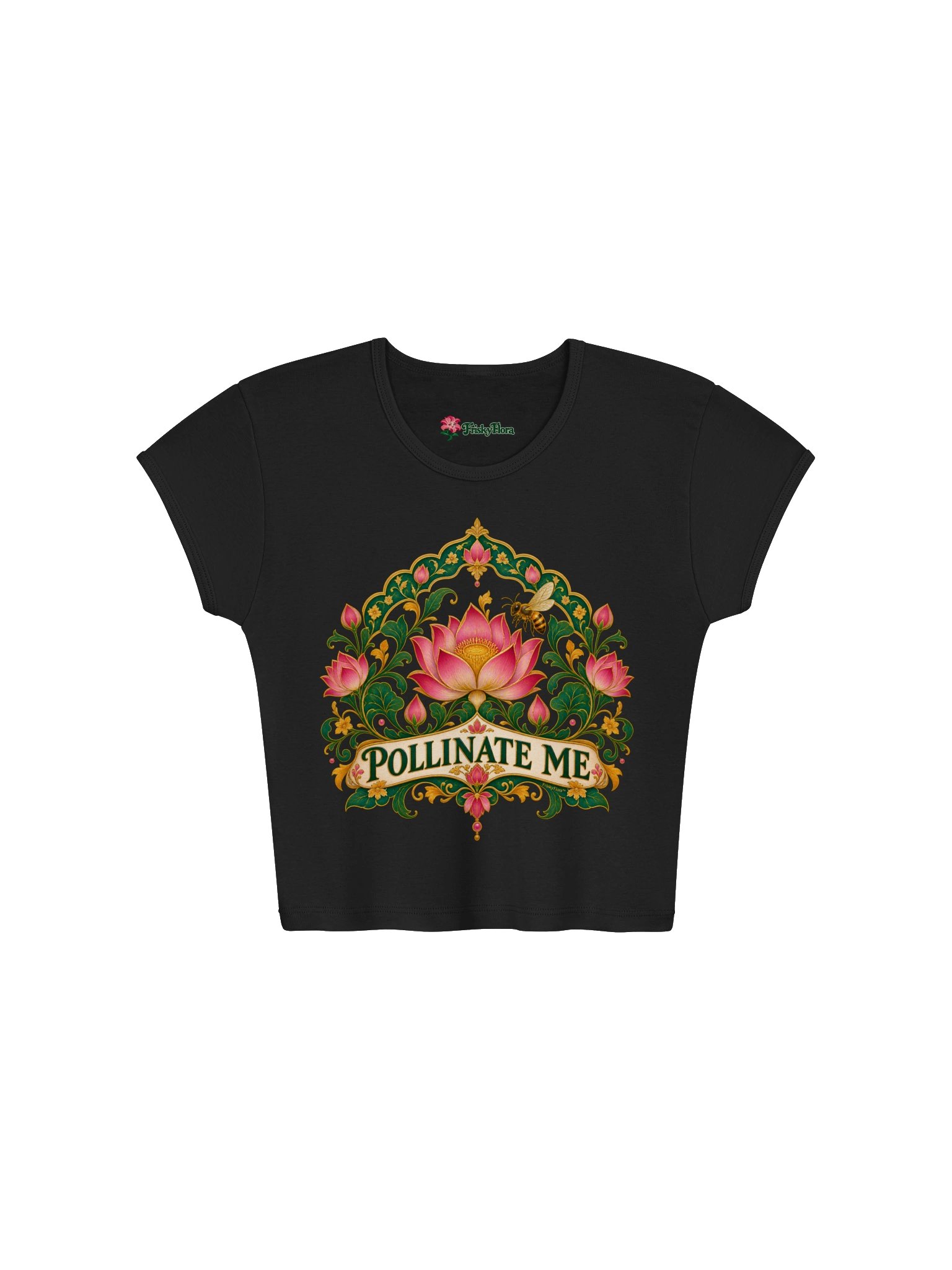 Pollinate Me Lotus Bee Crop Tee product image (2)