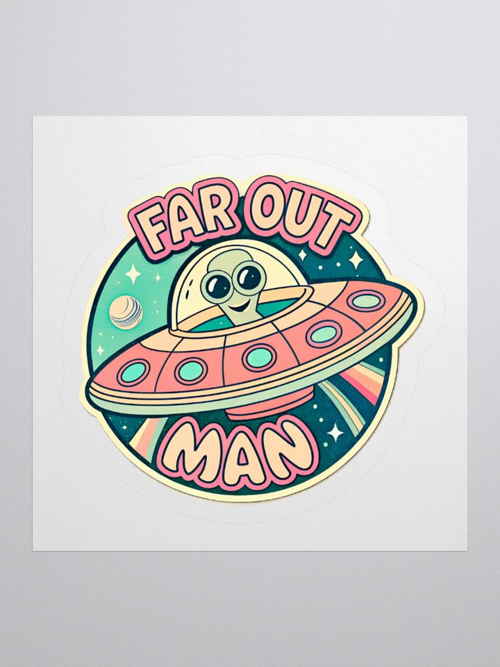 Far Out Alien Kiss Cut Stickers product image (3)