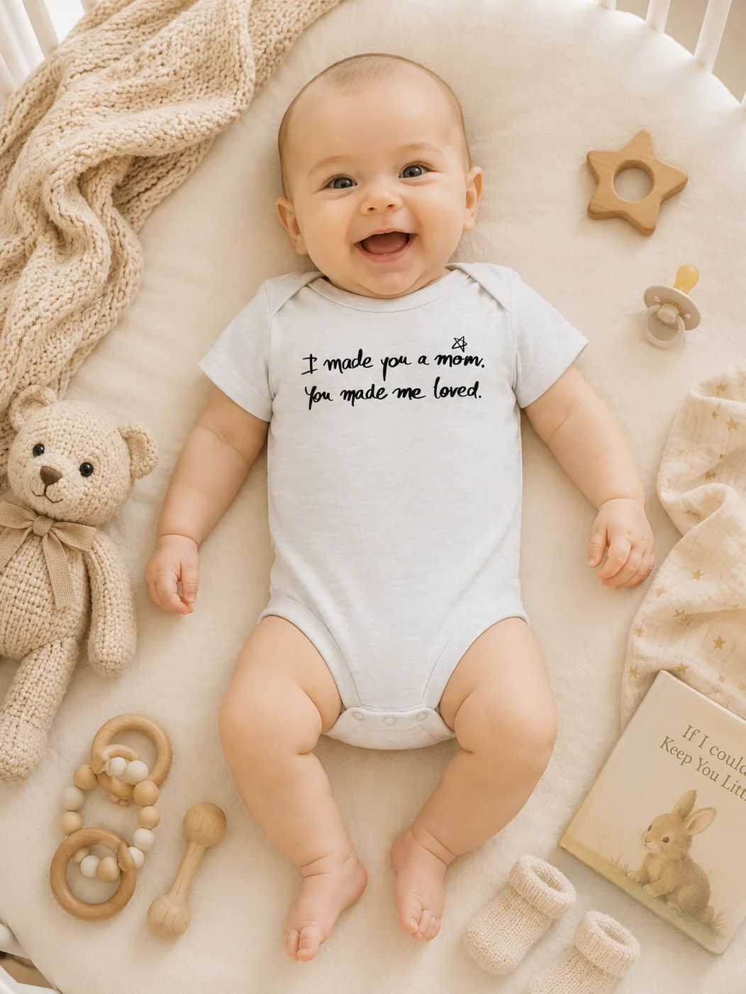 Meaningful Baby Bodysuit Handwritten Quote New Mom Gift Baby Shower Gift First Mother's Day Outfit Sentimental Newborn Onesie product image (6)